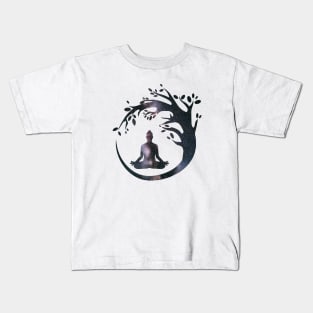 Meditation, Yoga, Bodhi Tree Buddha, Namaste Buddha tree Gifts Kids T-Shirt